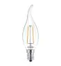 Philips Corepro LED Candela E14 Punta attorcigliata Filamento Chiara 2W 250lm - 827 Bianco Molto Caldo | Sostitutiva 25W